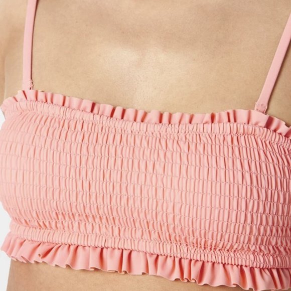 *Host Pick*CUPSHE Smocked Floral Bandeau Bikini XS - Picture 6 of 9